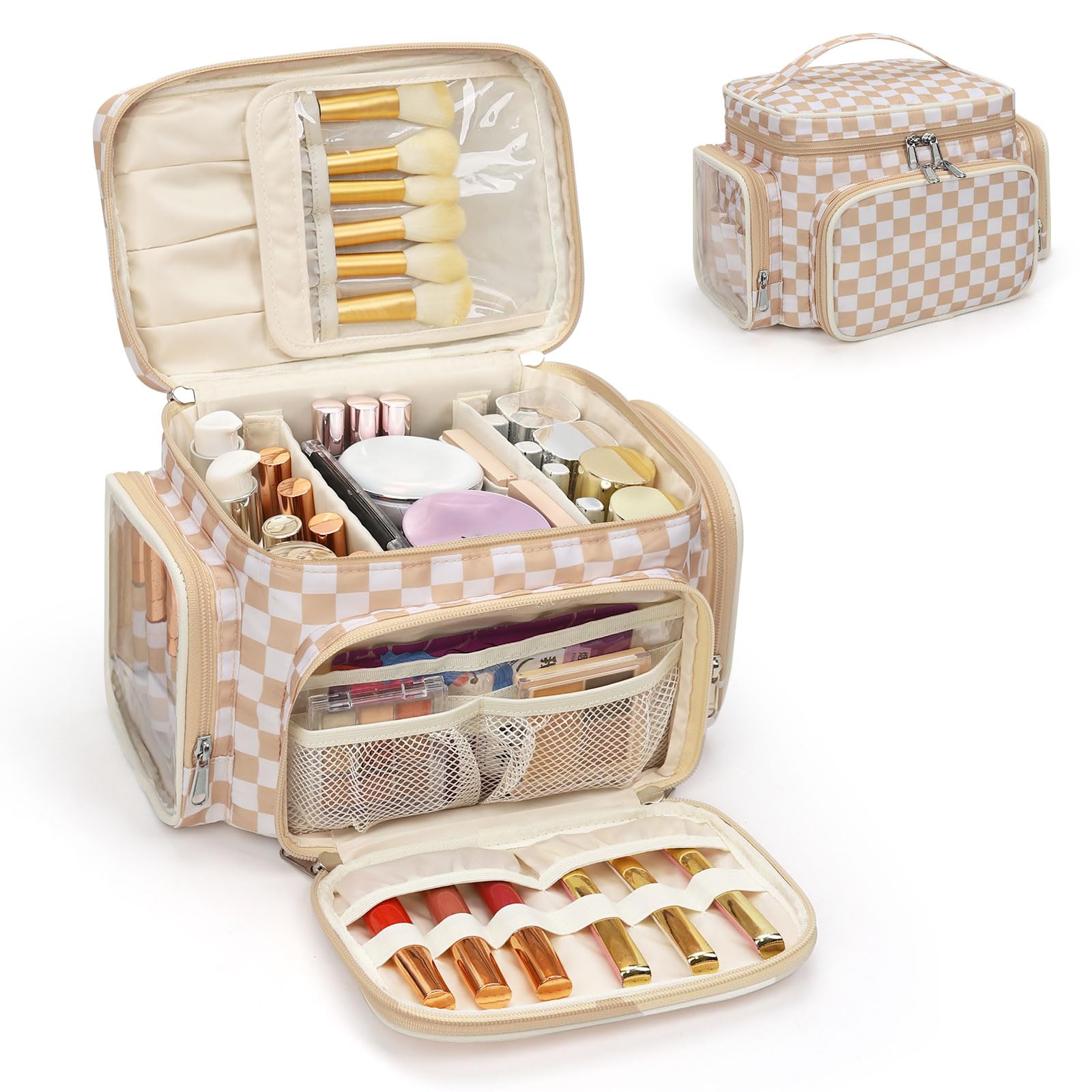 Large Makeup Bag, Portable Travel Makeup Bag