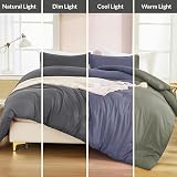 Moonlight20015 King Bedding Set 4 Piece Duvet Cover Fitted Sheet Grey view 4