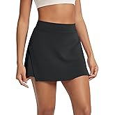 ODODOS Modal Soft Wrap Mini Skorts with Pocket for Women High Waist Asymmetrical Hem Relaxed Shorts