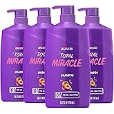 Aussie Total Miracle with Apricot & Macadamia Oil, Paraben Free Shampoo, 26.2 fl oz Pack of 4