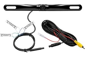 BOSS Audio Systems LPCB36 Car Rearview Backup Camera – License Plate Mount, High Resolution, Easy Mounting, 170° Wide Angle, 
