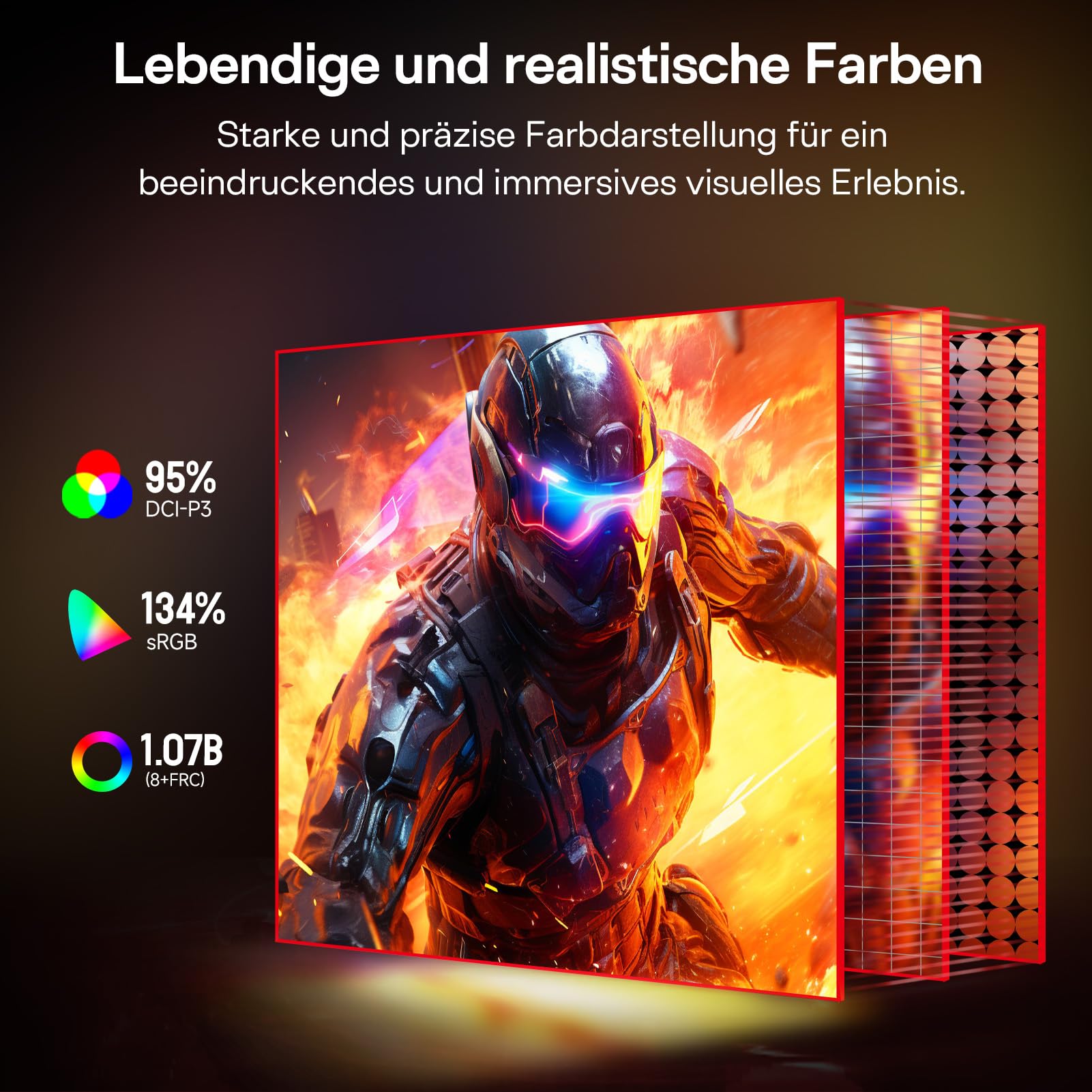 HKC G27H4D 27 Zoll Gaming Monitor QHD 260Hz(bis zu 275Hz) IPS Bildschirm 6