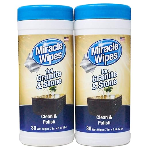 Amazon Com Miraclewipes For Granite Stone Clean Protect And