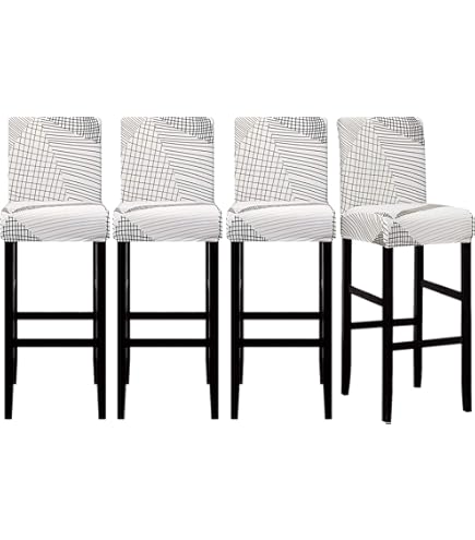 Housse De Chaise Haute Housses De Tabouret De Bar Avec Dossier Housses De Chaise Pour Salle À