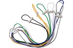 TIDTALEO 6pcs Adjustable Elastic Trash Can Bands, Rubber Liner Bag Fasteners, Sturdy Garbage Gripper Straps