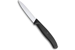 Victorinox 3.25 Inch Swiss Classic Paring Knife with Straight Edge, Spear Point, Black