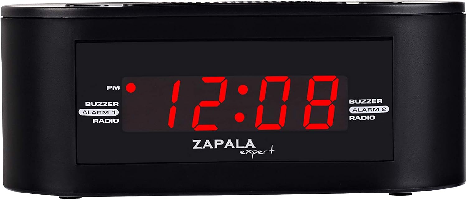 ZAPALA Expert Wake-Up Alarm Clock with FM Radio for Bedside or Kitchen Dual Alarm, Sleep & Snooze Function - Image 4