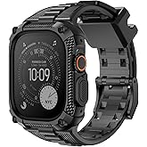 Wristitani Compatible with Apple Watch Band with Shockproof Rugged Case 40mm 41mm 42mm 44mm 45mm 46mm 49mm for iWatch Ultra 3/2/1 SE 3/2/1 Series 11/10/9/8/7/6/SE/5/4, Durable TPU Sport Strap