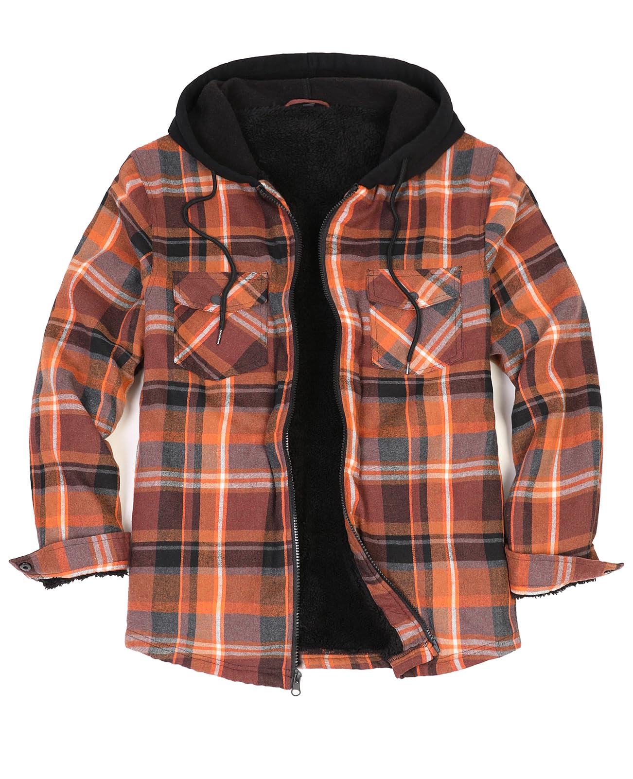 ZENTHACE Sherpa Lined Flannel Jacket