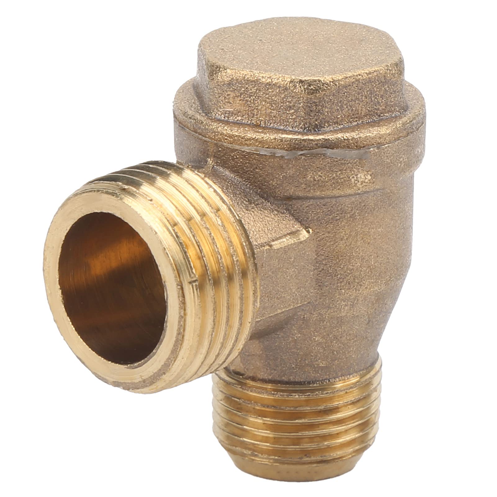 Hyuduo Brass Swing Check Valve 2 Port Non-Return Air Compressor Valve for Backflow Prevention, Industrial Pneumatic System & High-Pressure Flow Control