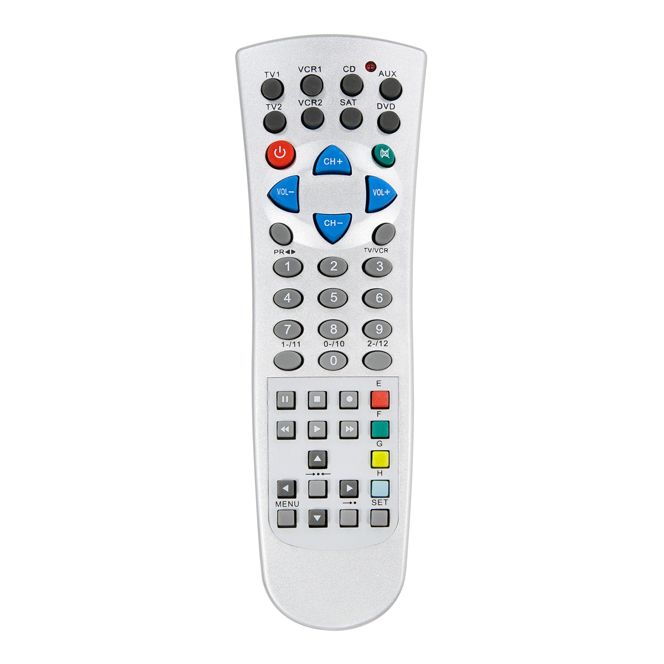 Benross 46260 8-in-1 Universal TV Remote Control/Controls TV, DVD, Cable Box, Air Conditioning & More/AAA Battery Powered/Easy Auto Setup/Clear Colourful Buttons