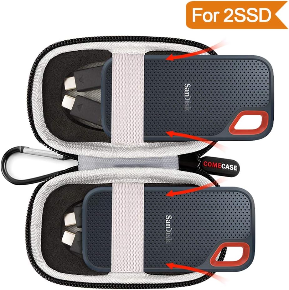 Case compatible for SanDisk Extreme Portable SSD 1TB/2TB/250GB/500GB - Holds 2 SSD - Image 3