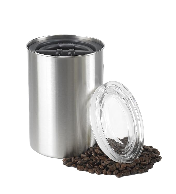 Airscape Coffee and Food Storage Canister, 64 oz Patented Airtight Lid Preserves