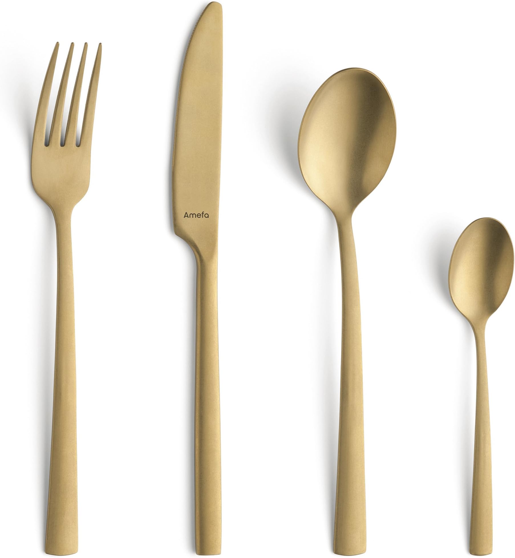 AmefaManille Cutlery Set, Stainless Steel, Gold, 15,3 x 6,2 x 25 cm