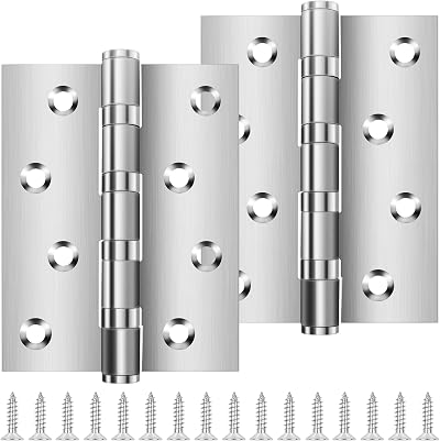 Bolatus Heavy Duty Door Hinges 4 Inch Stainless Steel Ball Bearing Silver (2