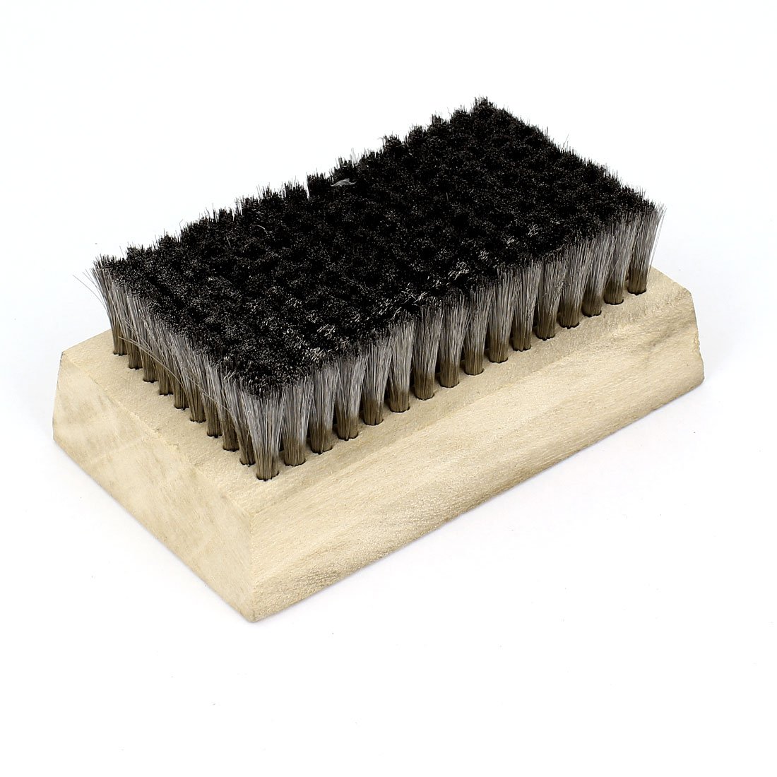 sourcingmap 11cm Wood Handle Stainless Steel Wire Brush for Anilox Roller Cleaning