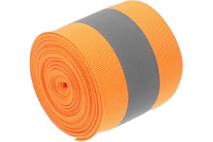 DIYEAH Fluorescent Green Reflective Fabric Tape 3 Meters X 5 Cm Safety Sewing Ribbon Strip for Clothing