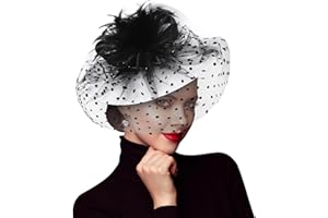 AQOKKA Women Fascinators Hats Flower Fascinators with Headband and Clip Tea Party Headwear for Women and Girls