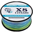 Reaction Tackle Braided Fishing Line - Pro Grade Power Performance for Saltwater or Freshwater Fish - Colored Fishing Line Braid for Extra Visibility
