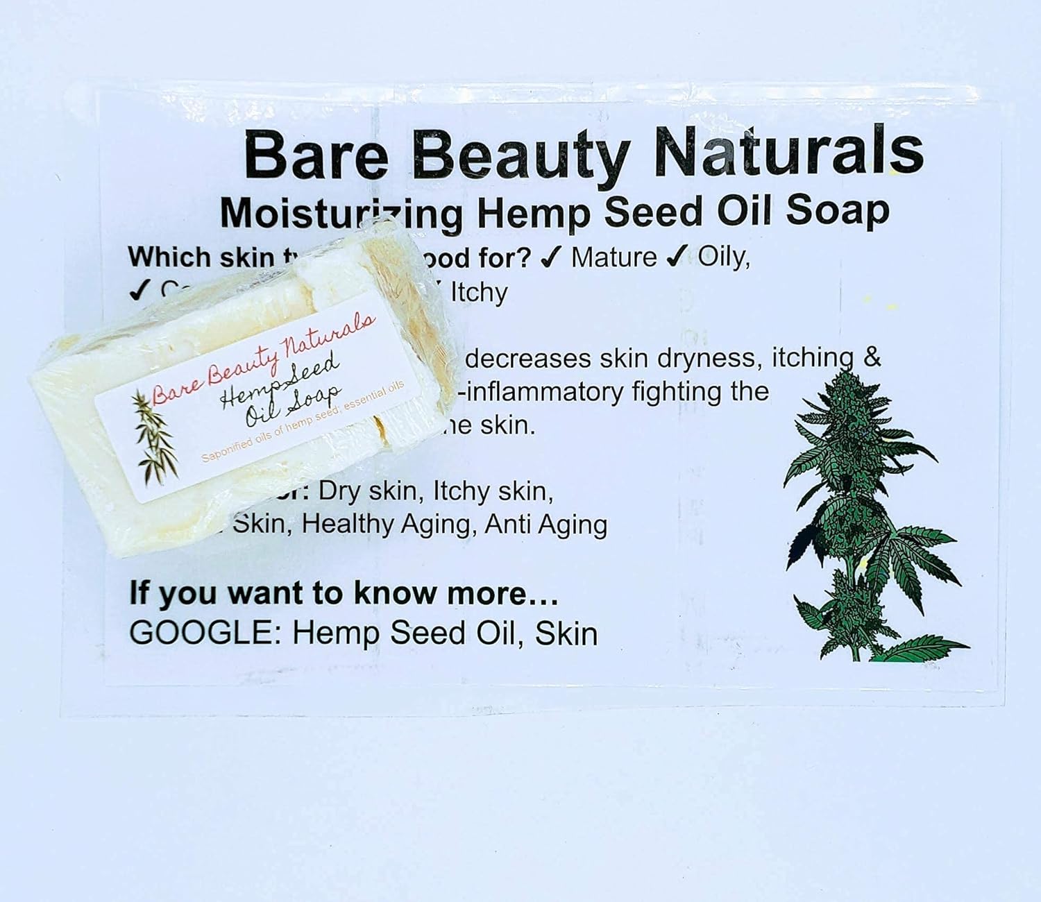 100 Natural Moisturizing Hemp Seed Oil Soap // Solutions