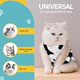 Avont Cat Recovery Suit Post Surgery Elizabethan Collar Alternative Cow Print M view 5