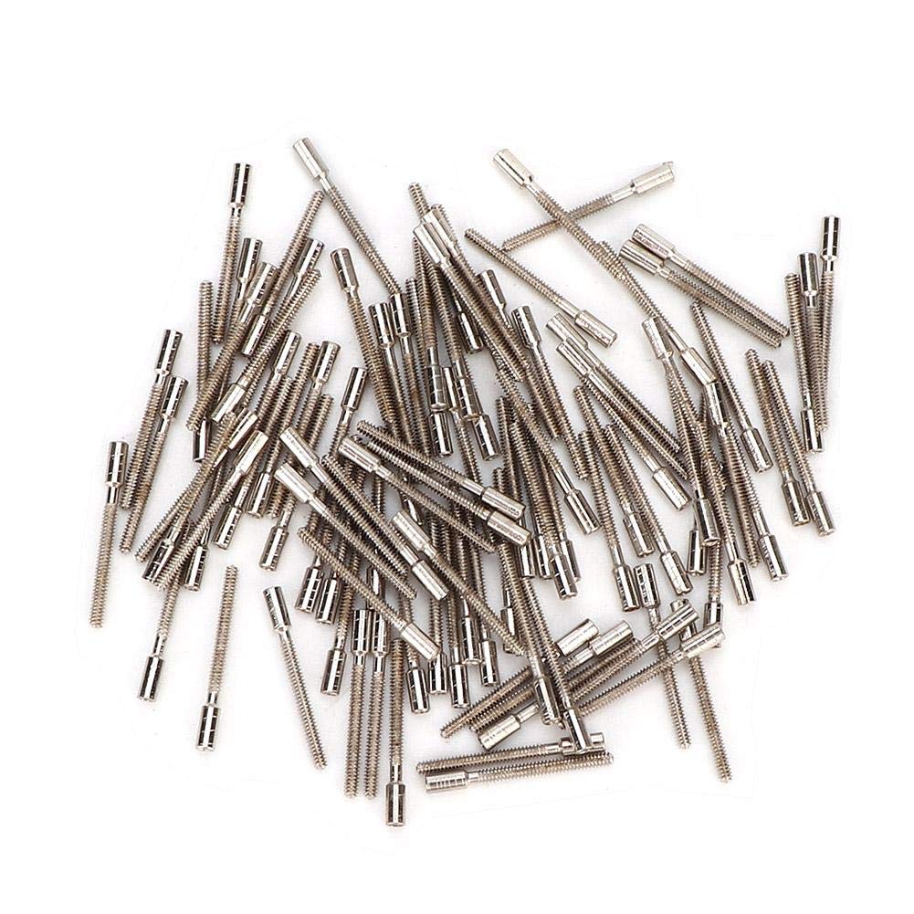 TMISHION 100Pcs 0.9mm Watch Spring Bar, Watch Strap Pins Tool Kit - Watch Band Repair Tool Kit with Quick Link Removal & Watch Stem Extender