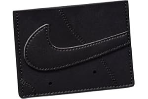 Nike Air Force 1 Slim Card Wallet – Sneaker-Inspired Compact Design with Logo Detail for Cards, Cash, and Everyday Use (Black, One Size)