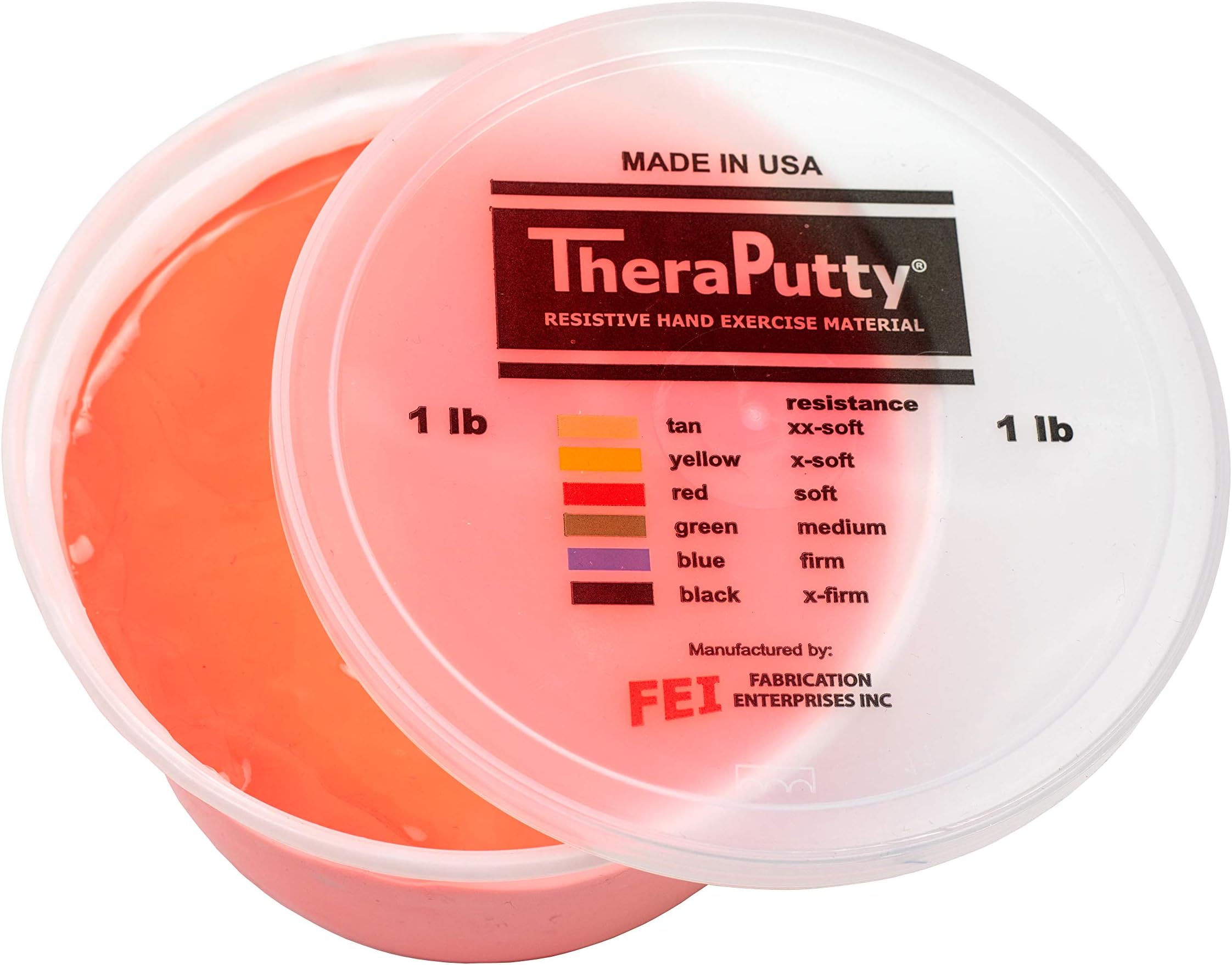 Cando - 10-0919 CanDo TheraPutty Standard Exercise Putty, Red: Soft, 1 lb