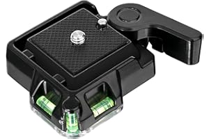 Konsait Camera Camcorder Tripod Monopod Ball Head QR-40 Quick Release Plate Clamp Adapter with Plate Double Insurance Button 