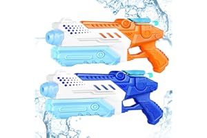 DOVIDEN 2 Pack Water Gun for Kids - Super Squirt Water Guns Soaker with 400CC High Capacity 30FT Long Shooting Range - Summer Pool Toys Beach Gifts for Boy Girls