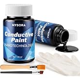 Conductive Paint, 50ml Guitar Shielding Paint for Noise Reduction | High Conductivity, Non-Toxic &amp; Safe Formula, Fast Drying, Easy Application for Guitar Shielding, Resistivity: 10-90 Ohms/cm