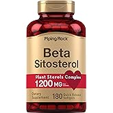 Piping Rock Beta Sitosterol Supplement for Men | 1200 mg | 180 Softgels | Plant Sterols Complex | Non-GMO, Gluten Free