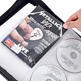 LIOVODE DVD Case 128 Discs 64 Booklets Capacity Storage Wallet Black view 3