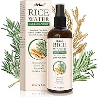Rice Water Hair Oil with Rosemary Castor Oil Caffeine Biotin for Thickness Stronger, 100% Natuer Serum Oil for Men and Women