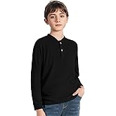 Boys Henley Long Sleeve Shirts Cotton T-Shirts for Boy Spring Fall Winter Kids Casual Basic Tee Tops 7-14 Years
