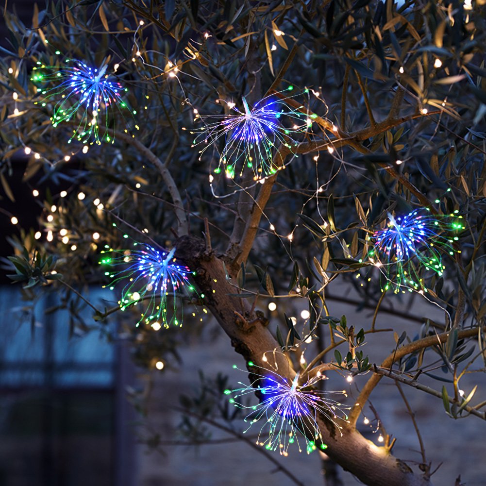 Battery Operated String Lights- 100 LED Fairy Lights with Remote and Timer (8 Modes, Dimmable, IP65 Waterproof, RGB Color Changing ) for Bedroom Patio Indoor Party Garden Outdoor