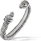 Viking Bracelet Berserker - Nordic Metal Adjustable Arm Ring with Bears - Scandinavian Design - Norse Jewelry Cuff for Men Women - Fathers Day Gift