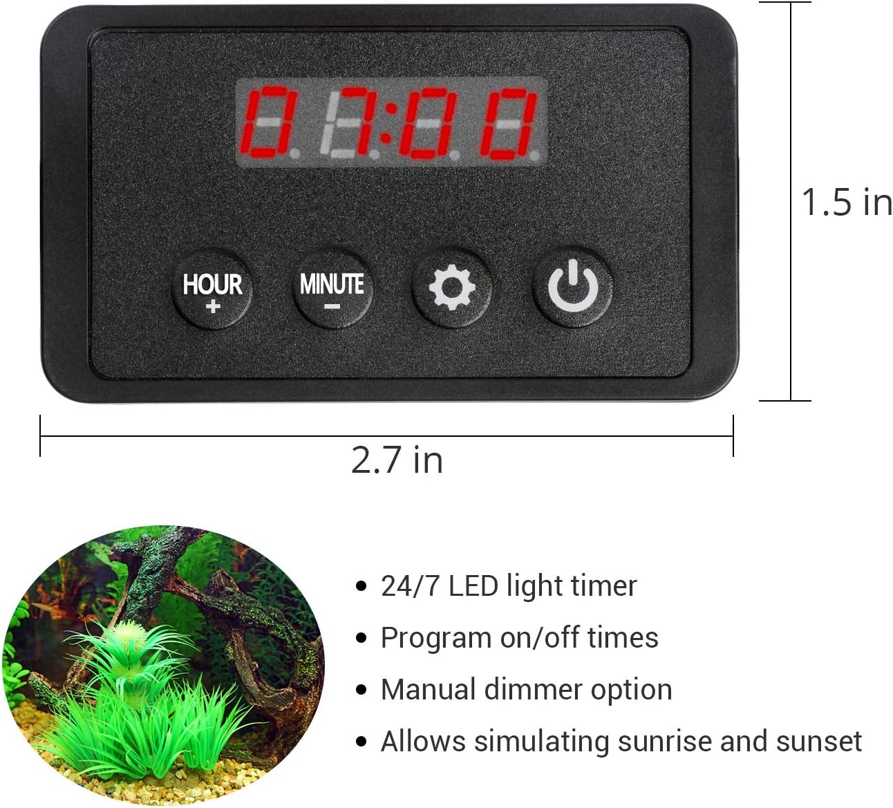 NICREW LED Digital Dimmer for Aquarium Lights One Channel Aquarium
