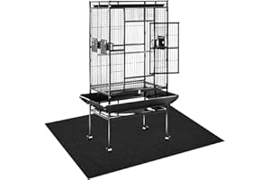 CebraBounze Large Bird Cage Mat, 35x47 Inch Under Pet Cage Mat for Bird Cages, Dog Crate, Reptile Aquariums, Waterproof Felt Liner with Non-Slip Backing for Kennel Training, Floor Protector