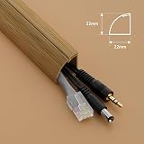 D-Line 4m Quarter Round Cable Trunking Kit Wood Effect Self Adhesive Floor Trim view 3