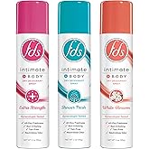 FDS Intimate Deodorant Feminine Spray for All Day Freshness & Odor Protection, Variety Pack Shower Fresh + White Blossom, pH-balanced, Talc-Free, Gynecologist Tested, Delicate Breeze, 2 Oz, Pack of 3