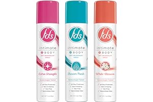 FDS Intimate Deodorant Feminine Spray for All Day Freshness & Odor Protection, Variety Pack Shower Fresh + White Blossom, pH-balanced, Talc-Free, Gynecologist Tested, Delicate Breeze, 2 Oz, Pack of 3