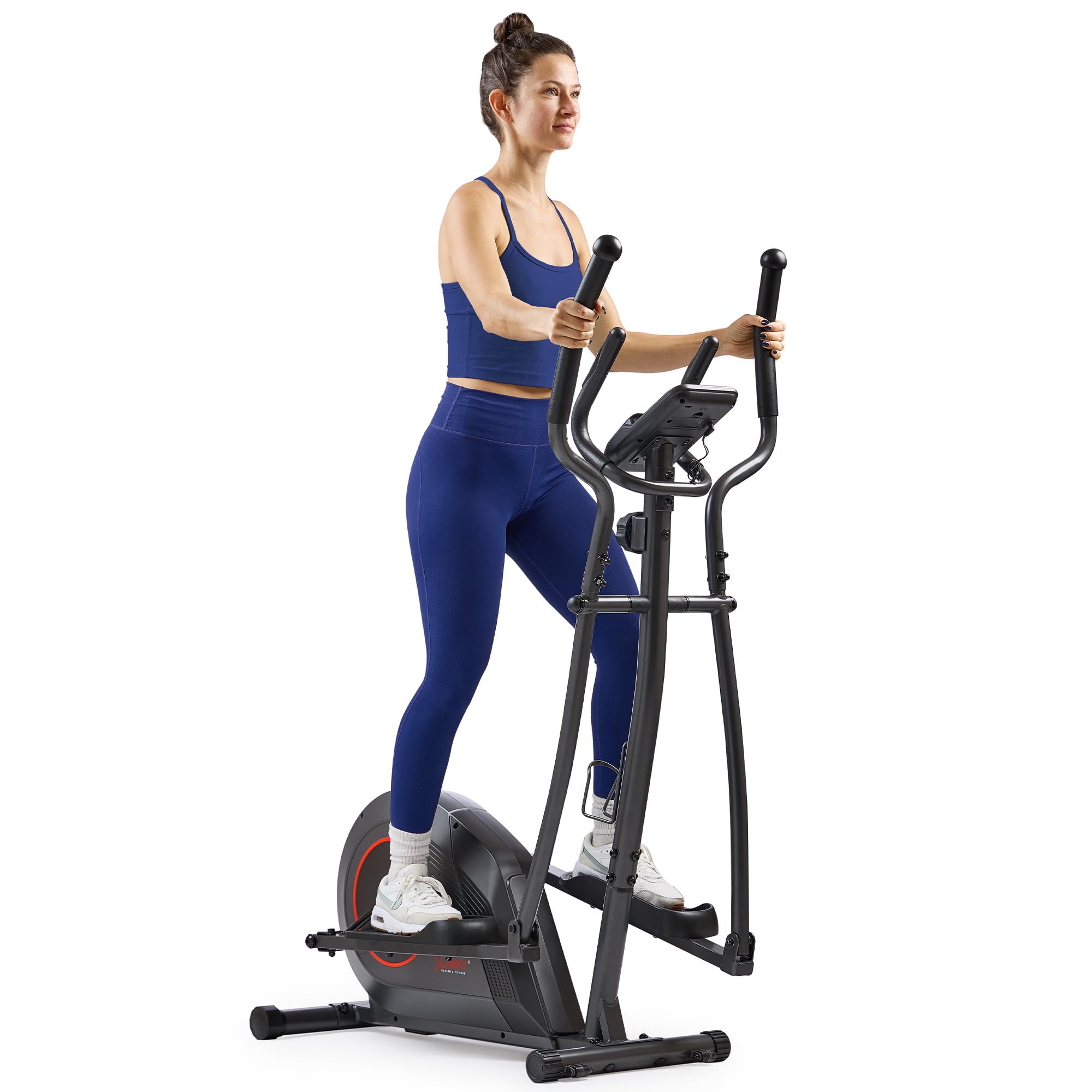 Photo 1 of Sunny Health & Fitness Smart Elliptical Machine w/300LB Capacity & Pulse Sensor Built-in, 12" Stride Equipment for Home Cardio Exercise & Magnetic Cross-Training, Free SunnyFit App Bluetooth Connect
