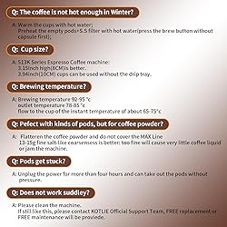 KOTLIE Single Serve Coffee Maker,4in1 Espresso