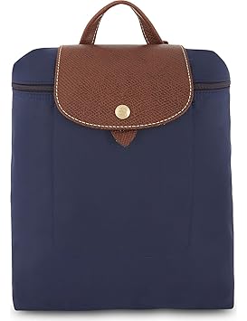 Longchamp Sac à Dos Le Pliage En Nylon Et En Toile Bleu