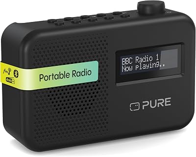Pure Elan One2 Portable DAB/FM Radio with Bluetooth 5.1 Charcoal Black