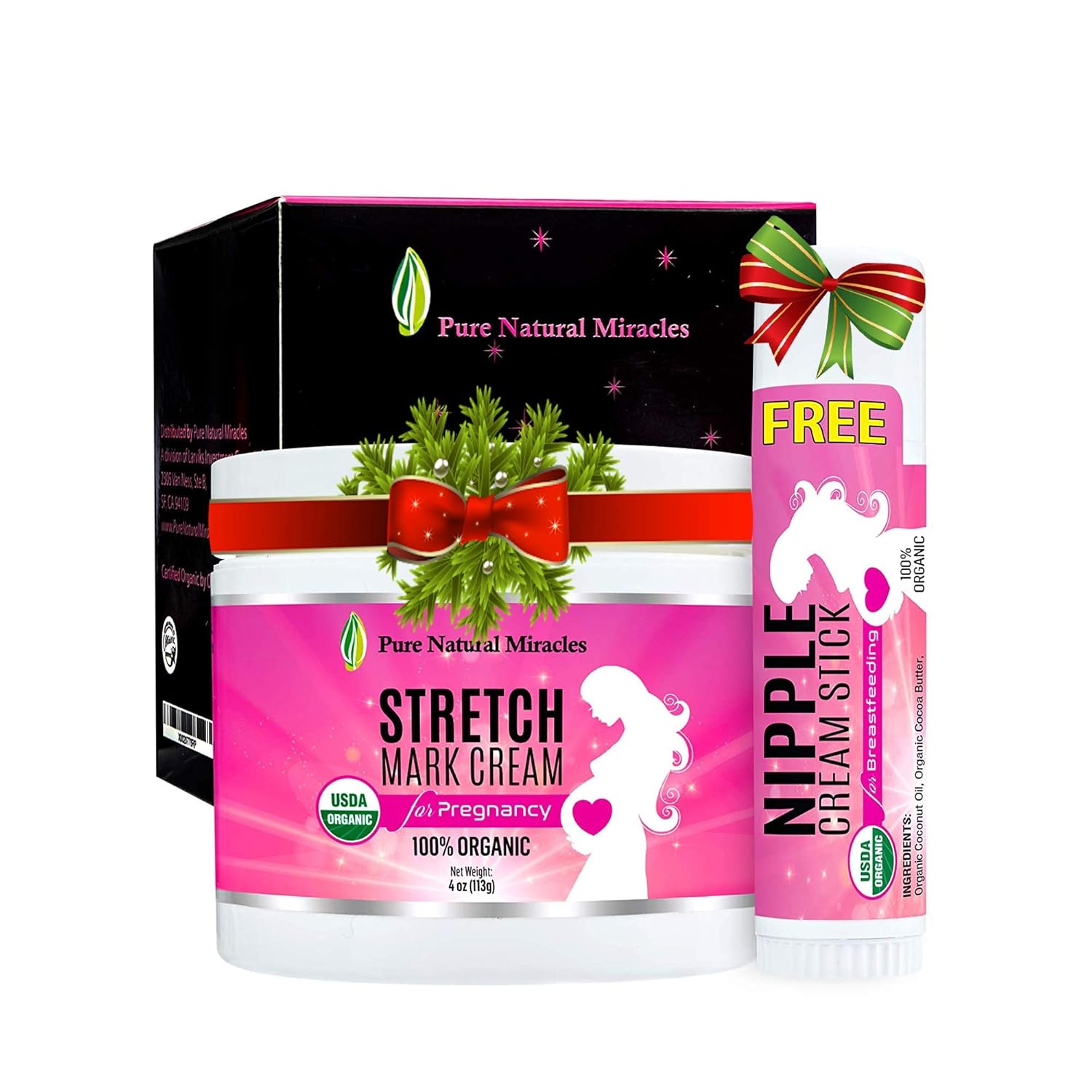 Amazon Com Stretch Mark Cream For Pregnancy Belly Balm 100 Organic 4 Oz Beauty