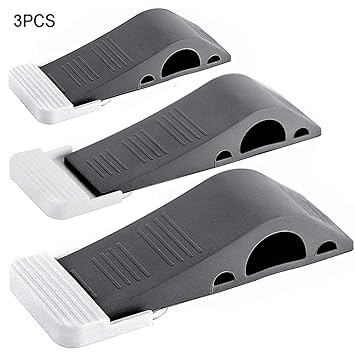 3 Pcs Door Wedge Heavy Duty Rubber Door Wedge With Free Holders