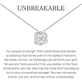 Unbreakable Necklace, Strength Gift, Inspirational Gifts, Resilience Necklace, Empowerment Gift for Her, Birthday, Graduation, Tough Times, Infinity Interlocking 2 Hearts Necklace for Women