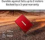 Samsung T7 Portable SSD 2 TB USB 3.2 Gen 2 External SSD Metallic Red view 7